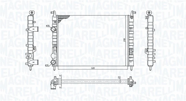 Radiator, engine cooling (350213196300)