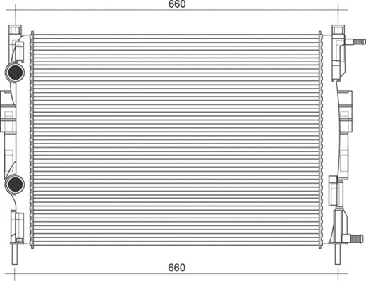 Radiator, engine cooling (350213997000)