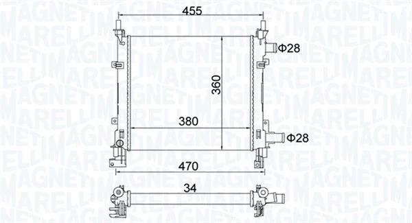 Radiator, engine cooling (350213161900)
