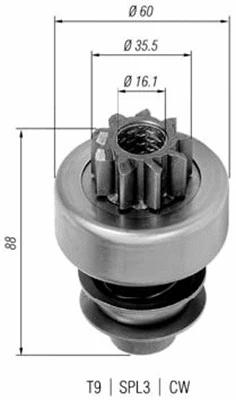 Pinion, starter (940113020317)