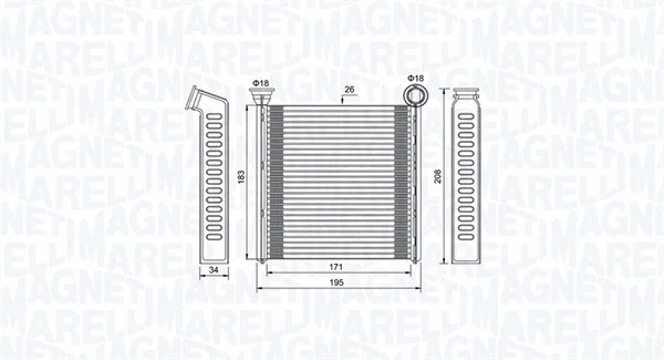 Heat Exchanger, interior heating (350218448000)