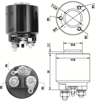 Solenoid Switch, starter (940113050140)
