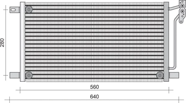 Condenser, air conditioning (350203280000)