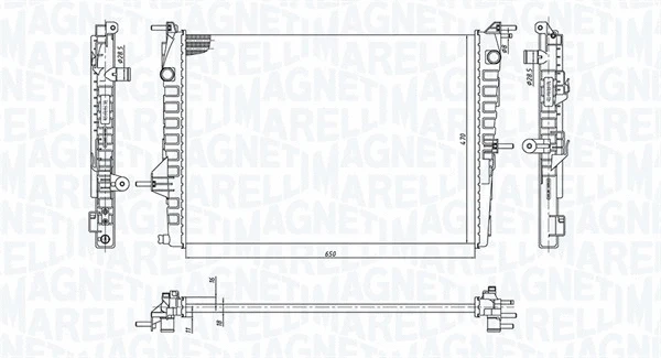 Radiator, engine cooling (350213199300)