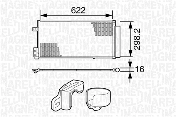 Condenser, air conditioning (350203226000)