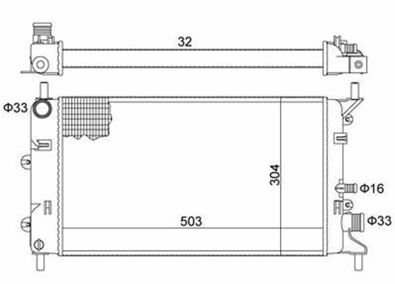 Radiator, engine cooling (359000310090)