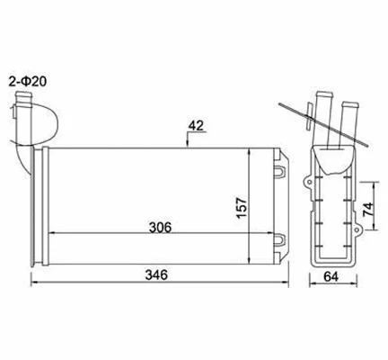 Heat Exchanger, interior heating (359000300070)