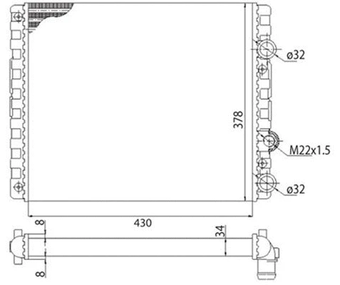 Radiator, engine cooling (350213778003)