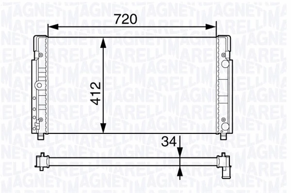 Radiator, engine cooling (350213144200)