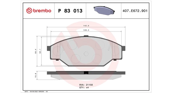 Brake Pad Set, disc brake (363700483013)