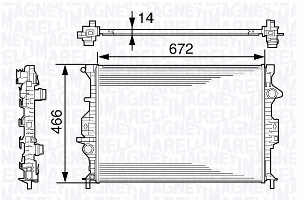 Radiator, engine cooling (350213138500)