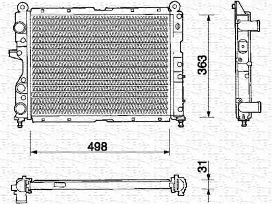 Radiator, engine cooling (350213106000)
