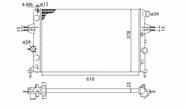 Radiator, engine cooling (350213970003)