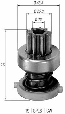 Pinion, starter (940113020182)