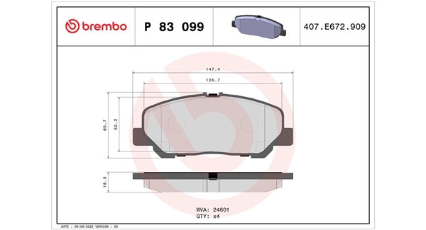 Brake Pad Set, disc brake (363700483099)
