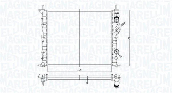 Radiator, engine cooling (350213180400)