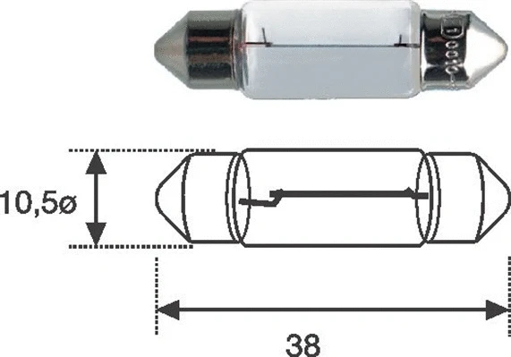 Bulb, licence plate light (009461100000)