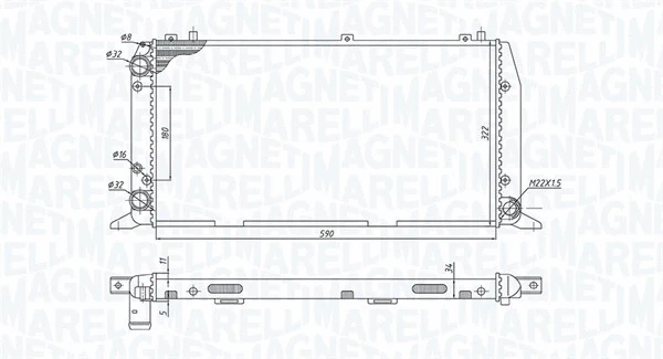 Radiator, engine cooling (350213188700)