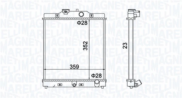 Radiator, engine cooling (350213175100)