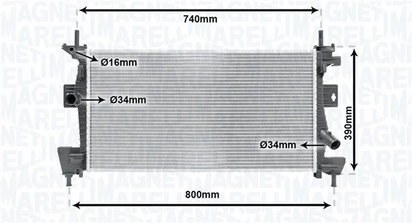 Radiator, engine cooling (350213170200)