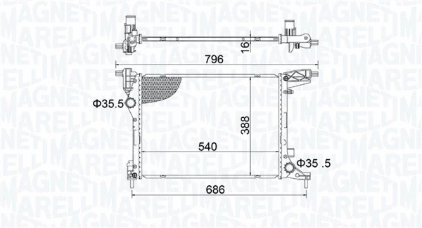 Radiator, engine cooling (350213203700)