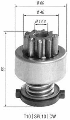Pinion, starter (940113020393)