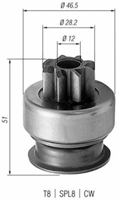 Pinion, starter (940113020176)