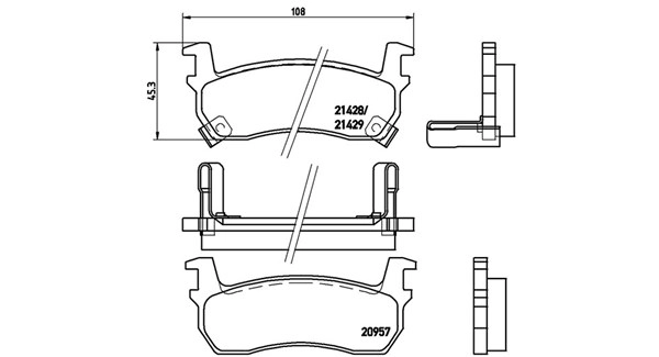 Brake Pad Set, disc brake (363700456057)