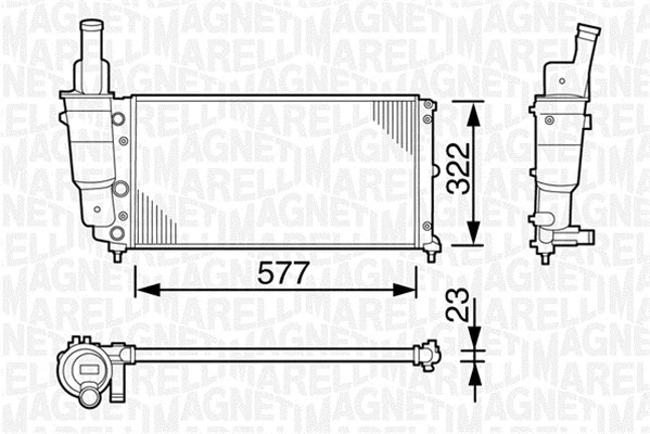 Radiator, engine cooling (350213114000)