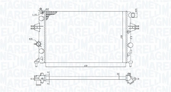 Radiator, engine cooling (350213970000)