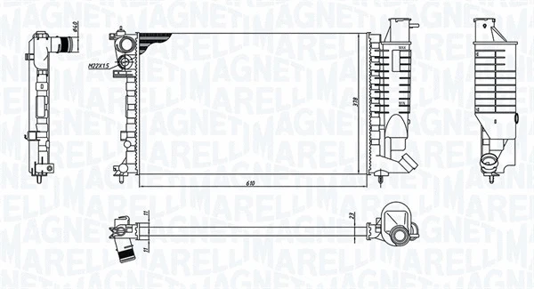Radiator, engine cooling (350213188400)