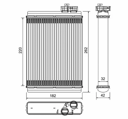 Heat Exchanger, interior heating (359004900010)