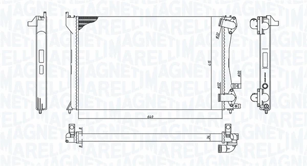 Radiator, engine cooling (350213171300)