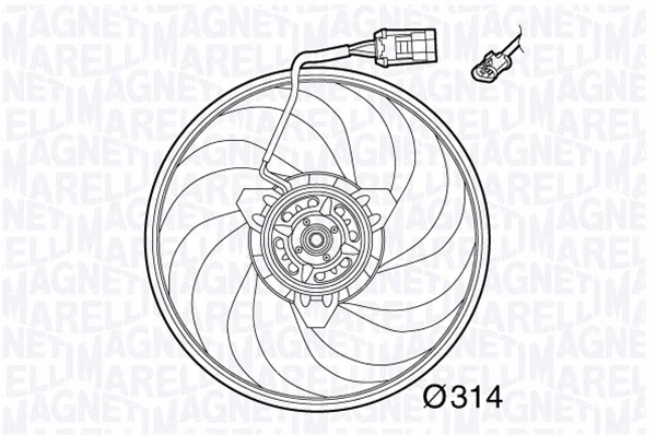 Fan, engine cooling (069422565010)