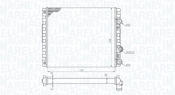 Radiator, engine cooling (350213192900)