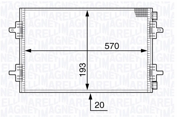 Condenser, air conditioning (350203707000)