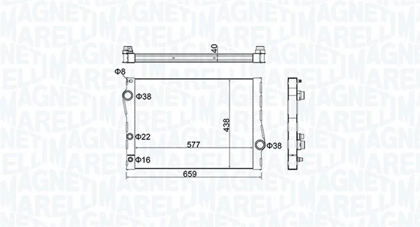 Radiator, engine cooling (350213163500)