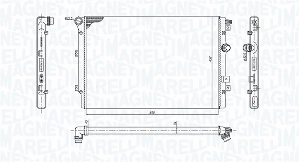 Radiator, engine cooling (350213167400)