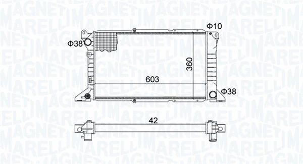 Radiator, engine cooling (350213163800)