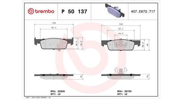 Brake Pad Set, disc brake (363700450137)