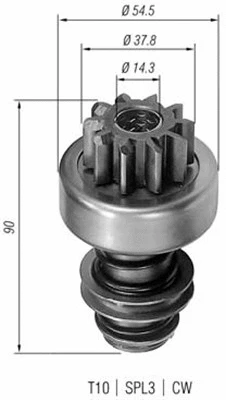Pinion, starter (940113020057)