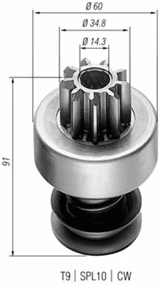 Pinion, starter (940113020022)