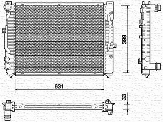 Radiator, engine cooling (350213712000)