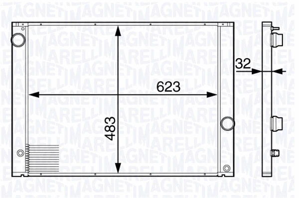 Radiator, engine cooling (350213139700)