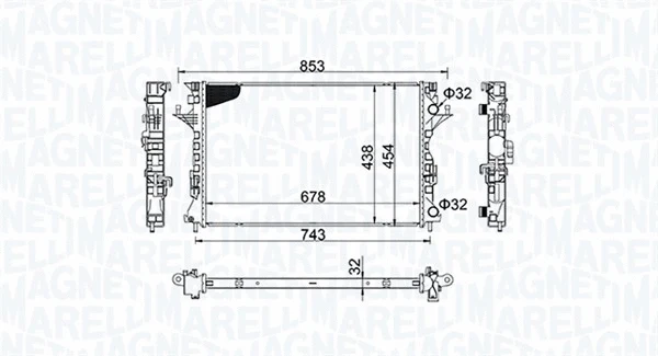 Radiator, engine cooling (350213152200)