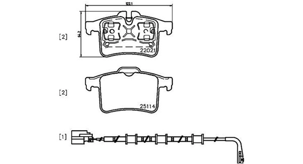 Brake Pad Set, disc brake (363700436034)