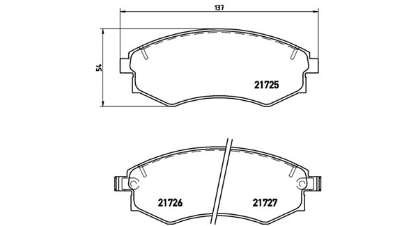 Brake Pad Set, disc brake (363700430022)
