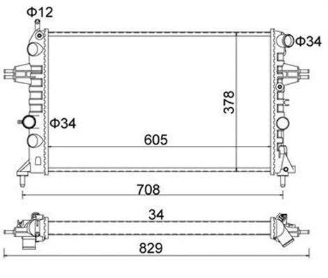 Radiator, engine cooling (359000301520)