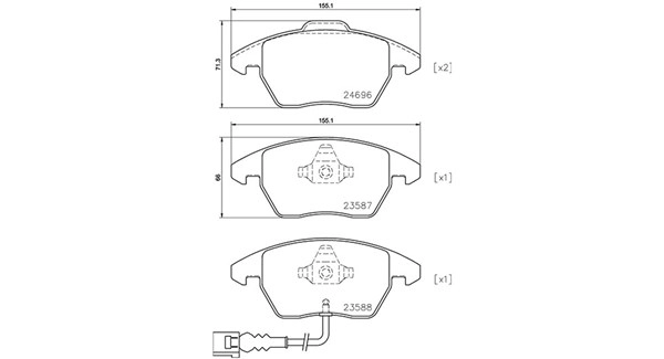 Brake Pad Set, disc brake (363700585146)