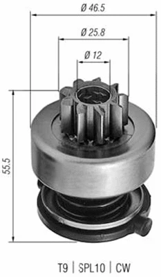 Pinion, starter (940113020254)